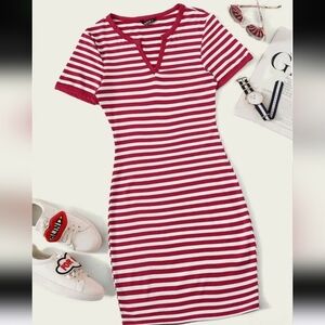 Shein Striped bodycon Women's Dress Size S